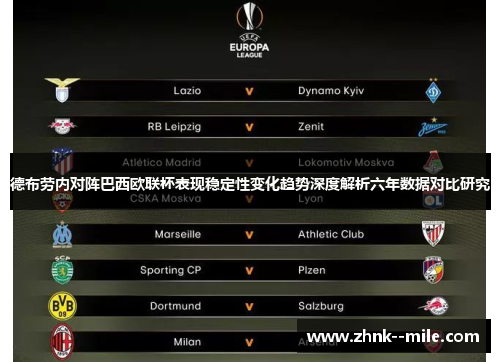 德布劳内对阵巴西欧联杯表现稳定性变化趋势深度解析六年数据对比研究